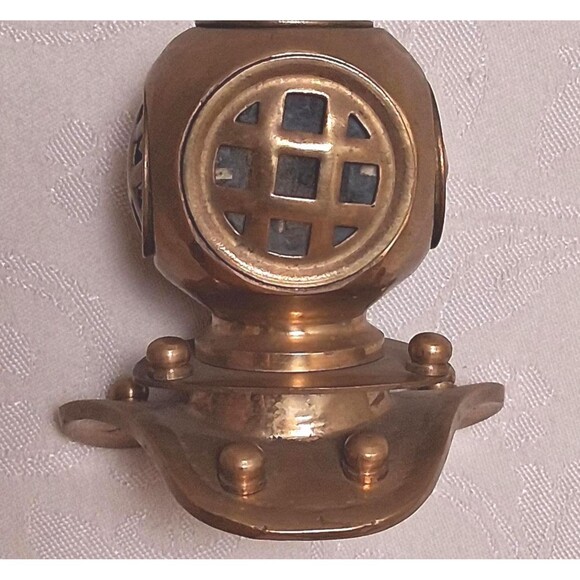 Vintage Brass Dive Helmet Mini Figure - Picture 1 of 5